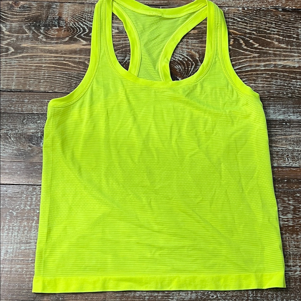 Lululemon Athletica Neon Green Tank Top